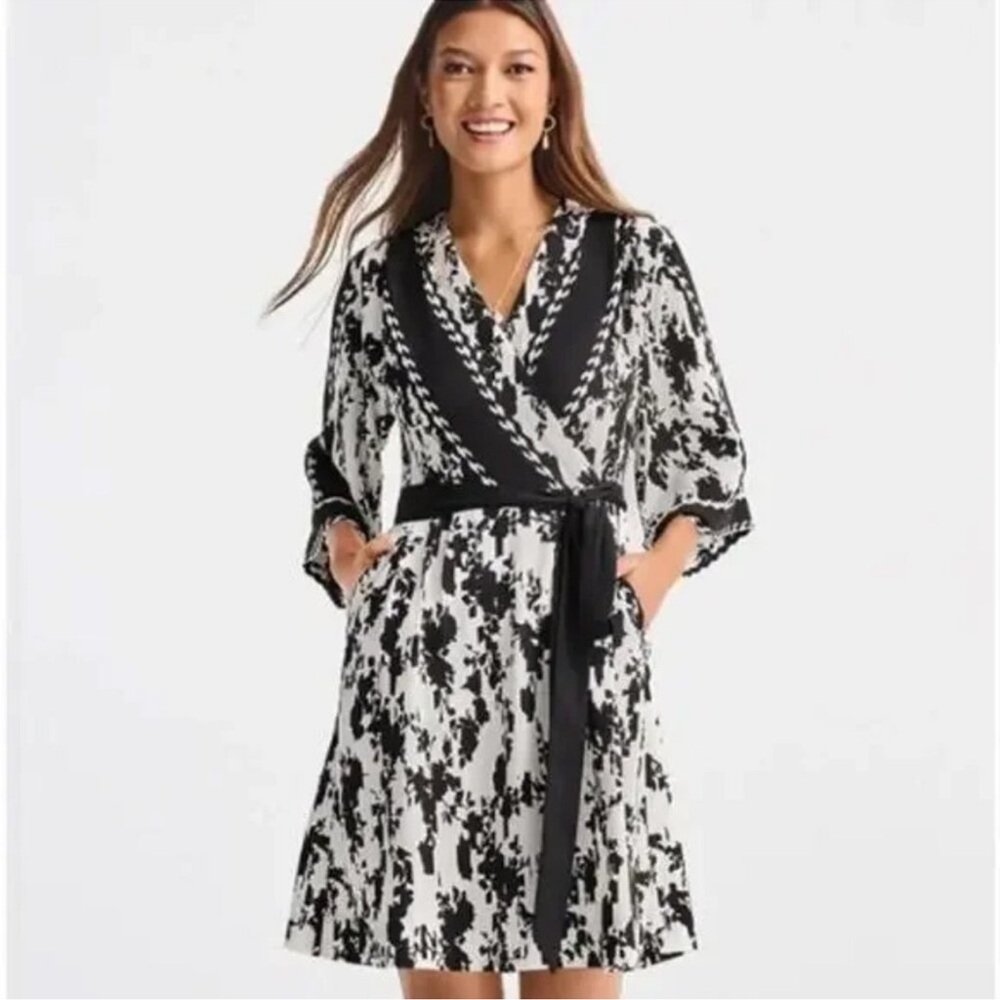 NWOT Cabi X-Factor Dress. Black/white. Size XL
